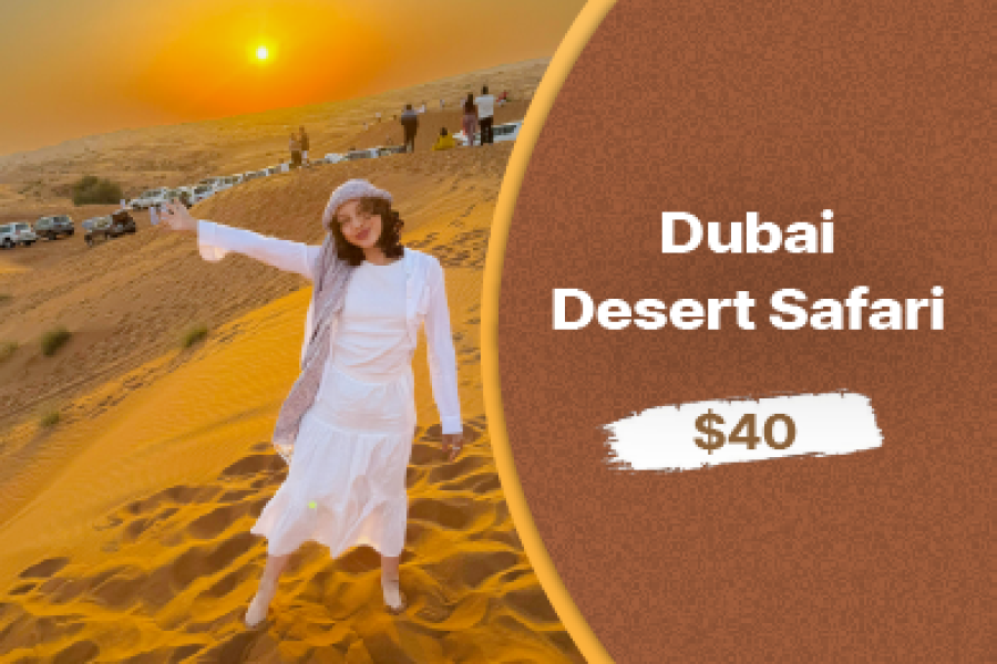 Unforgettable Dubai Desert Safari: Dune Bashing, Camel Ride and BBQ Dinner