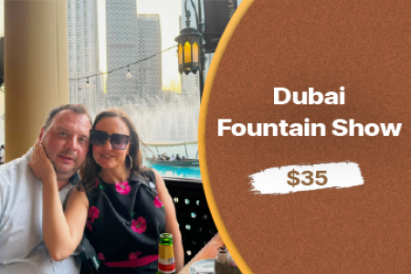 Experience the Magic of the Dubai Fountain and Lighting Show with a Scenic Abra Ride